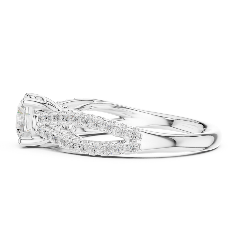 Ladies Ring DDLR-636@7 - White Gold - Image