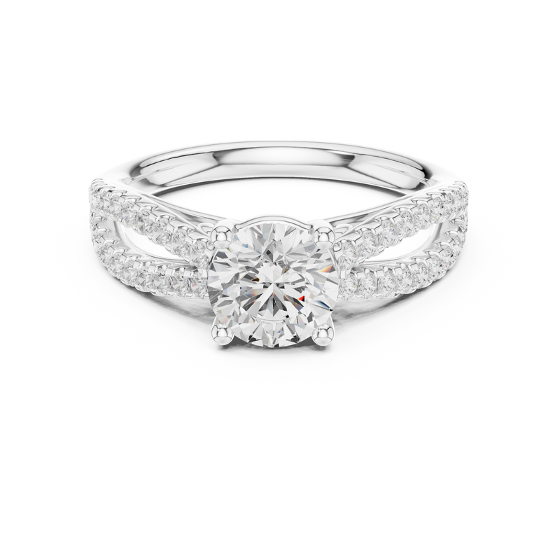 Ladies Ring DDLR-636@7 - White Gold - Image