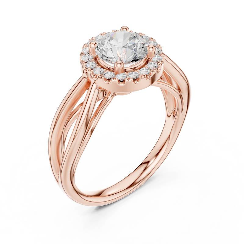 Ladies Ring DDLR-637@7 - Rose Gold - Image