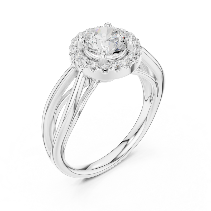 Ladies Ring DDLR-637@7 - White Gold - Image