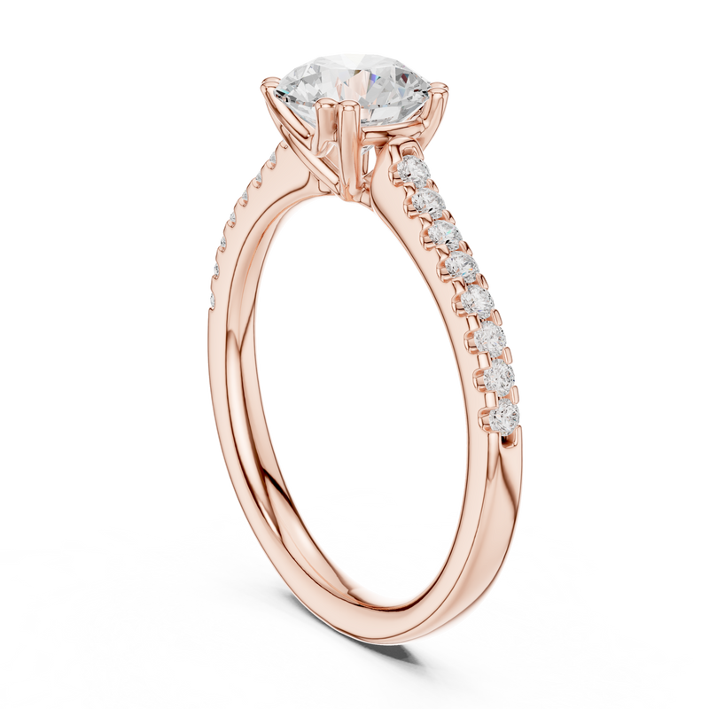 Ladies Ring DDLR-640@7 - Rose Gold - Image