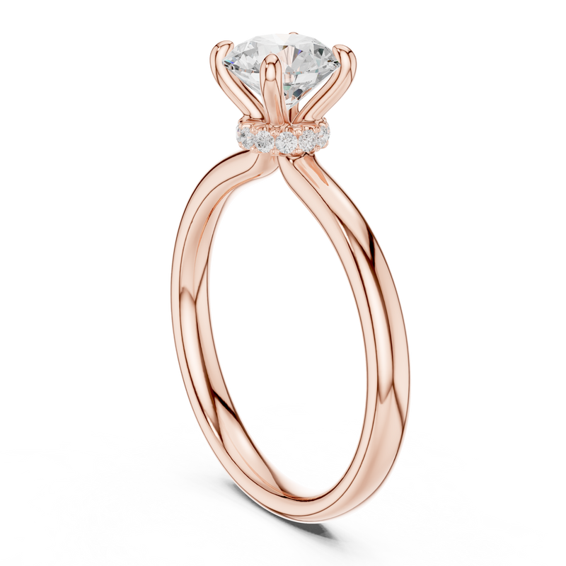 Ladies Ring DDLR-644@7 - Rose Gold - Image
