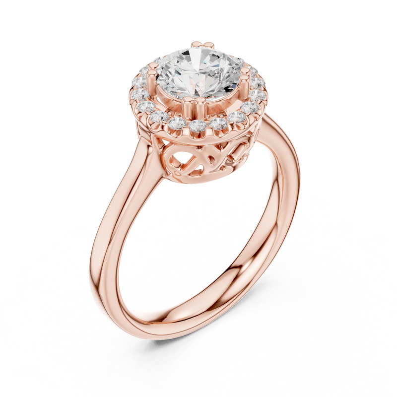Ladies Ring DDLR-649@7 - Rose Gold - Image