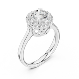 Ladies Ring DDLR-649@7 - White Gold - Image