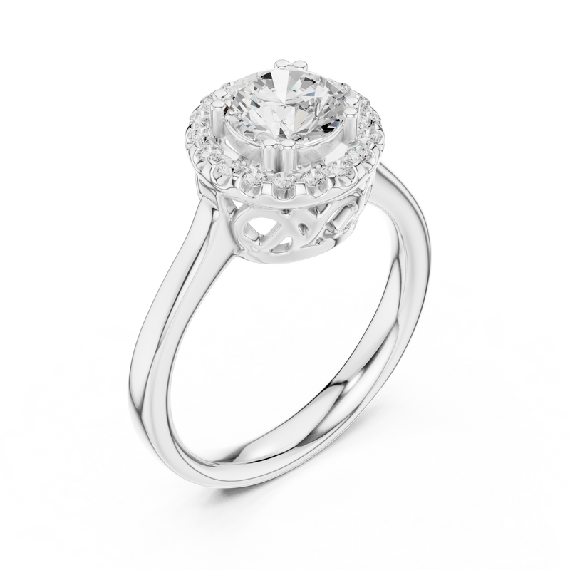 Ladies Ring DDLR-649@7 - White Gold - Image