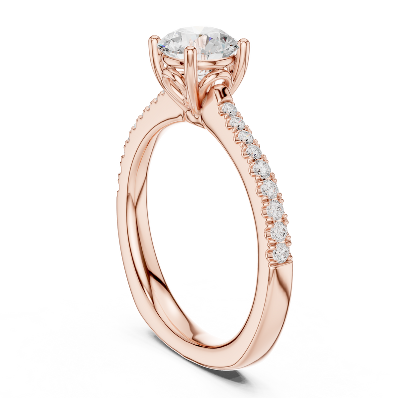 Ladies Ring DDLR-651@7 - Rose Gold - Image