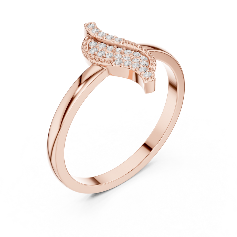 Ladies Ring DDLR-663@7 - Rose Gold - Image
