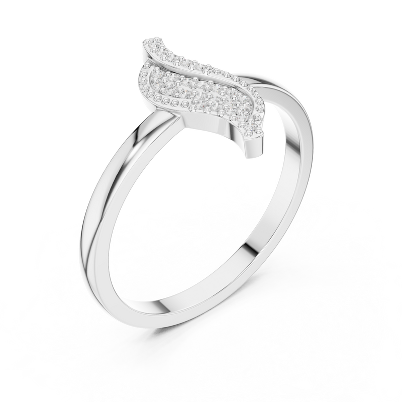 Ladies Ring DDLR-663@7 - White Gold - Image