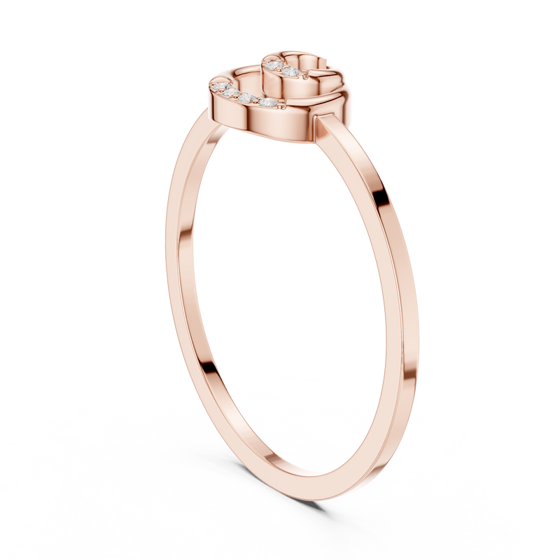 Ladies Ring DDLR-686@7 - Rose Gold - Image