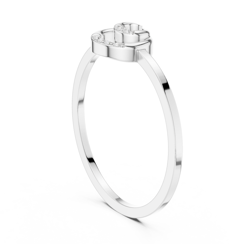 Ladies Ring DDLR-686@7 - White Gold - Image