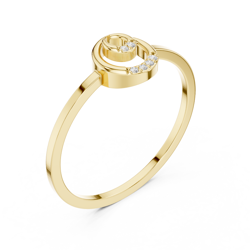 Ladies Ring DDLR-686@7 - Yellow Gold - Image