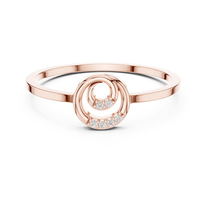 Ladies Ring DDLR-686@7 - Rose Gold - Image