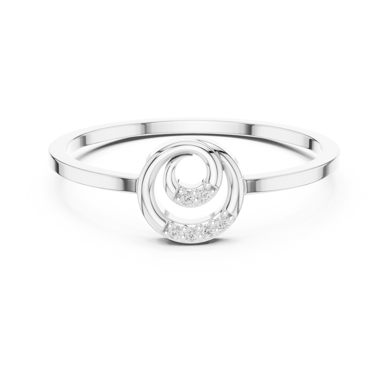 Ladies Ring DDLR-686@7 - White Gold - Image