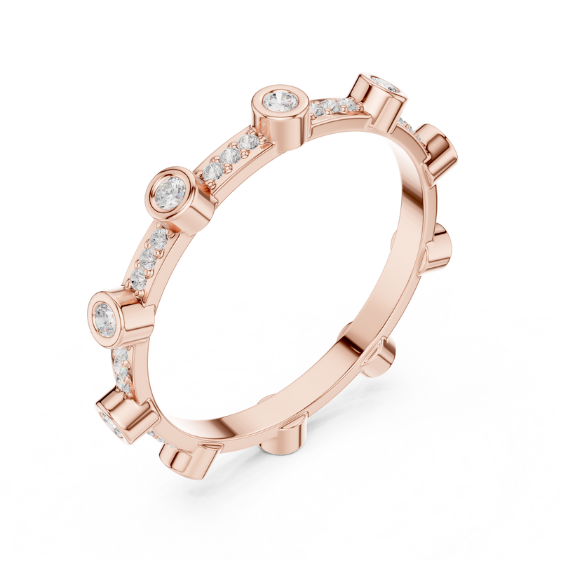 Ladies Ring DDLR-708@7 - Rose Gold - Image