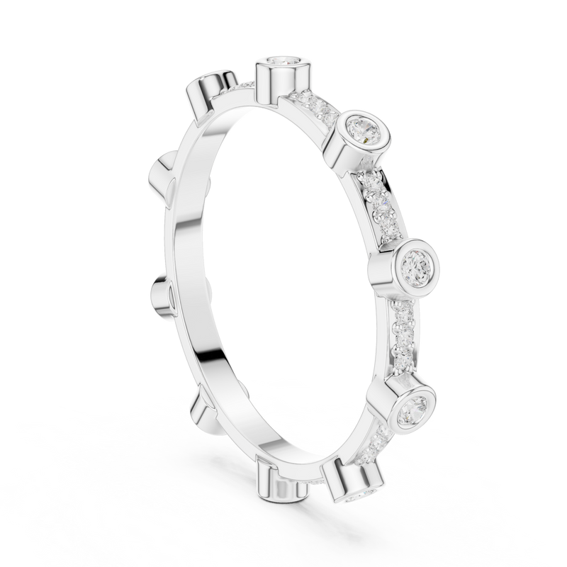 Ladies Ring DDLR-708@7 - White Gold - Image