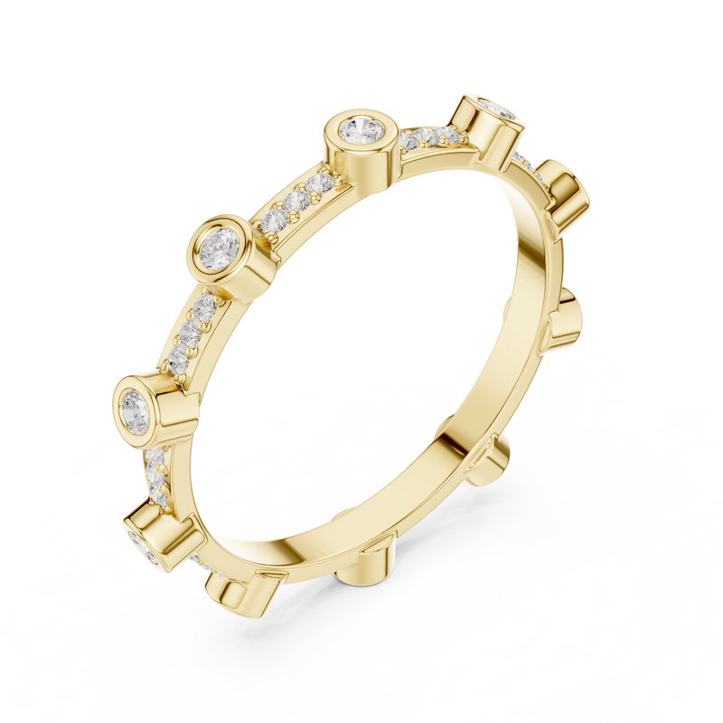 Ladies Ring DDLR-708@7 - Yellow Gold - Image