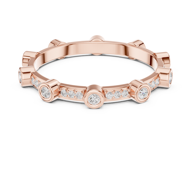 Ladies Ring DDLR-708@7 - Rose Gold - Image