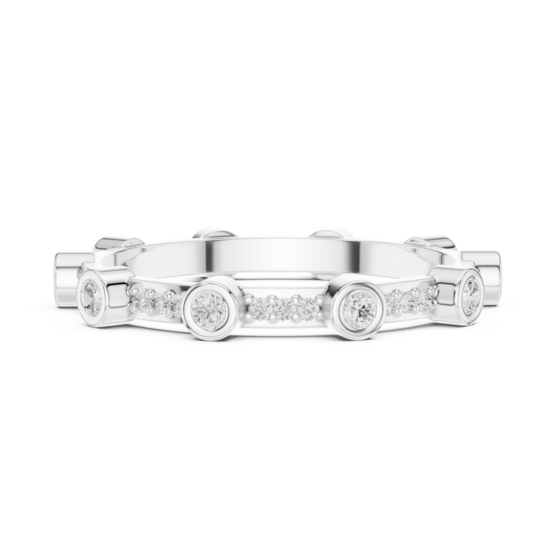 Ladies Ring DDLR-708@7 - White Gold - Image