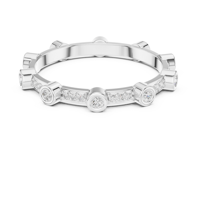 Ladies Ring DDLR-708@7 - White Gold - Image