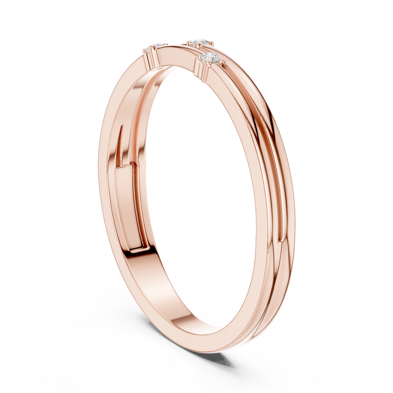 Ladies Ring DDLR-709@7 - Rose Gold - Image
