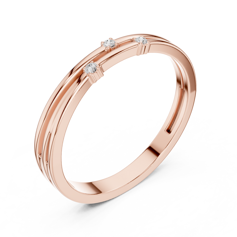 Ladies Ring DDLR-709@7 - Rose Gold - Image