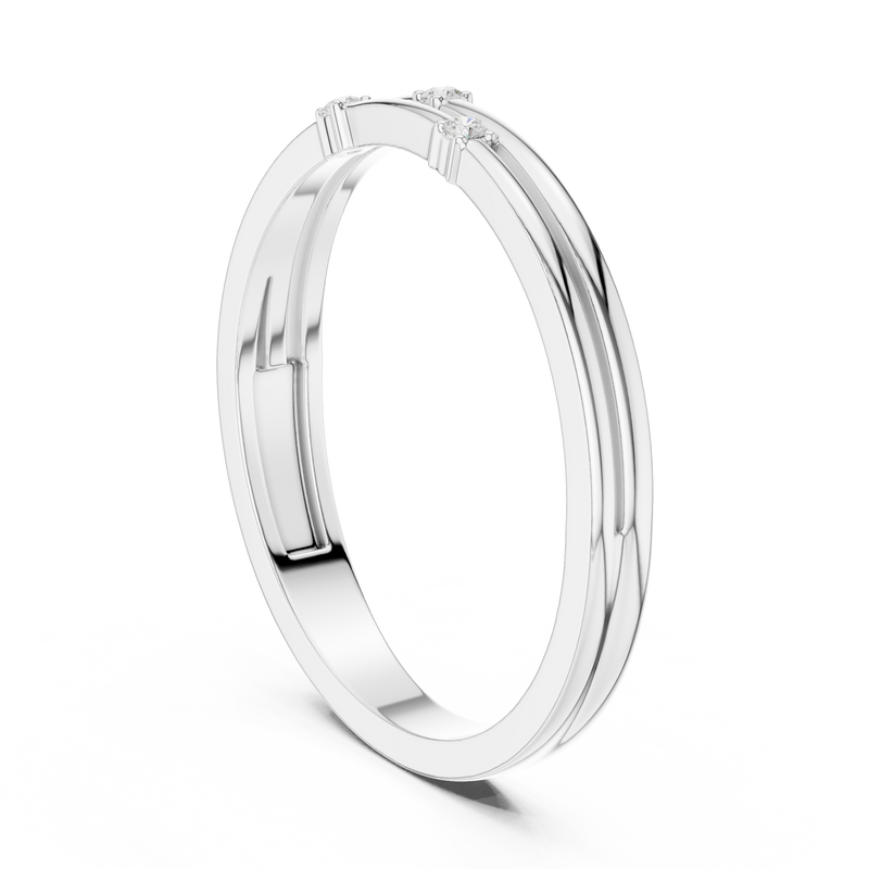Ladies Ring DDLR-709@7 - White Gold - Image