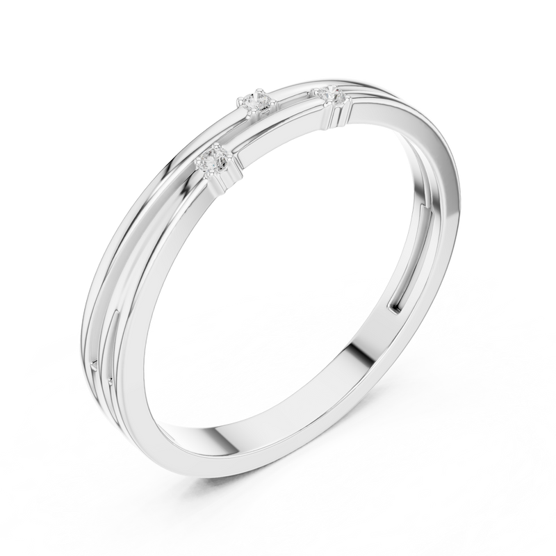 Ladies Ring DDLR-709@7 - White Gold - Image