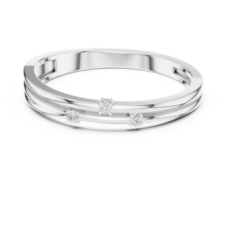 Ladies Ring DDLR-709@7 - White Gold - Image
