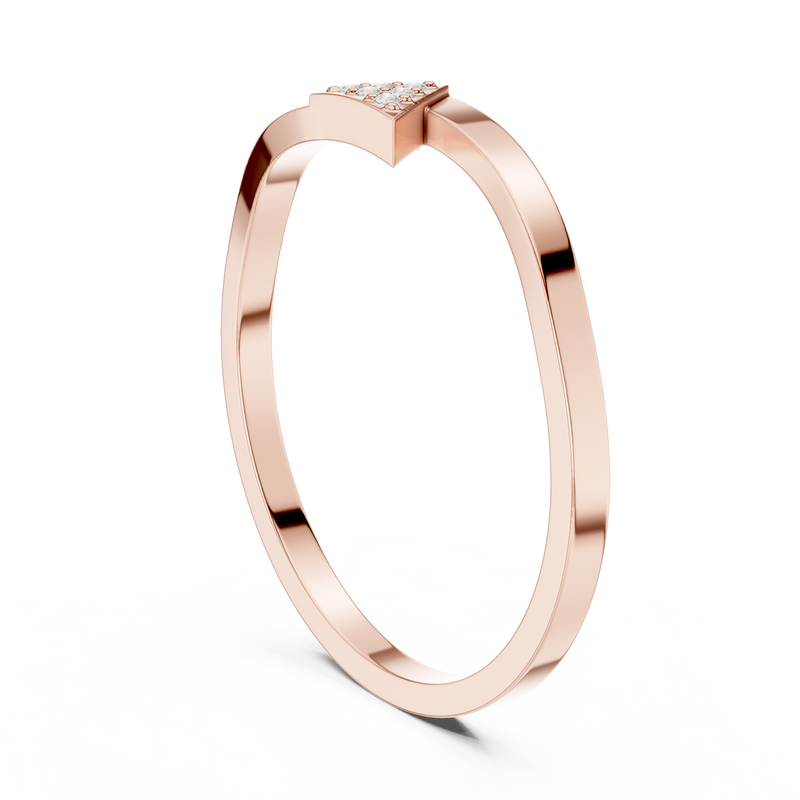 Ladies Ring DDLR-720@7 - Rose Gold - Image