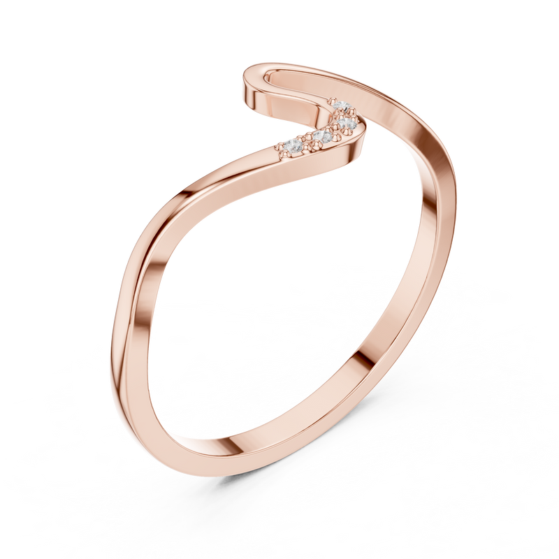Ladies Ring DDLR-721@7 - Rose Gold - Image