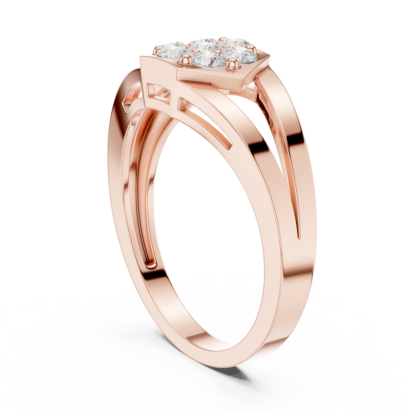 Ladies Ring DDLR-736@7 - Rose Gold - Image