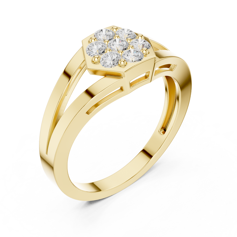 Ladies Ring DDLR-736@7 - Yellow Gold - Image