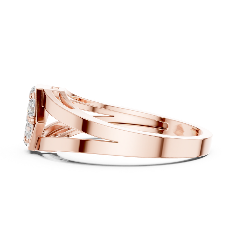 Ladies Ring DDLR-736@7 - Rose Gold - Image