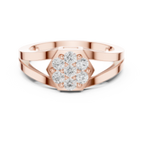 Ladies Ring DDLR-736@7 - Rose Gold - Image