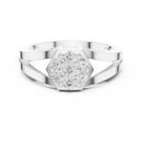Ladies Ring DDLR-736@7 - White Gold - Image