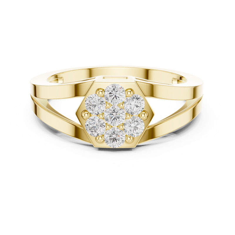Ladies Ring DDLR-736@7 - Yellow Gold - Image