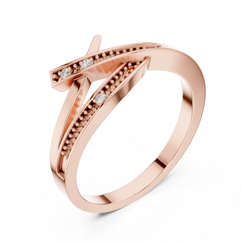 Ladies Ring DDLR-737@7 - Rose Gold - Image