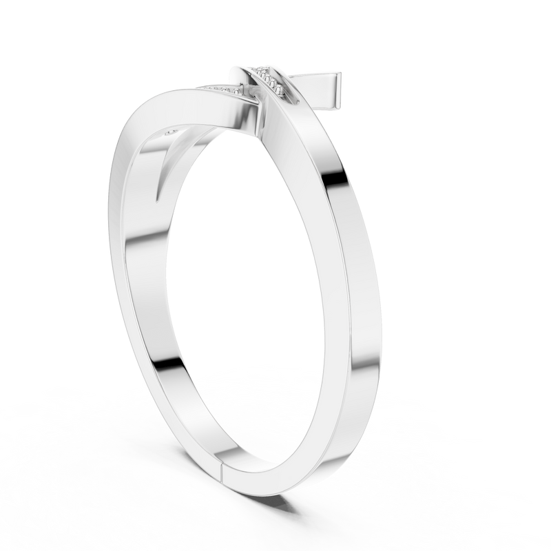 Ladies Ring DDLR-737@7 - White Gold - Image