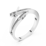 Ladies Ring DDLR-737@7 - White Gold - Image
