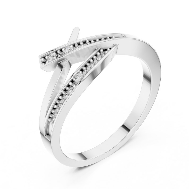 Ladies Ring DDLR-737@7 - White Gold - Image