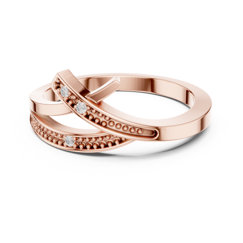 Ladies Ring DDLR-737@7 - Rose Gold - Image