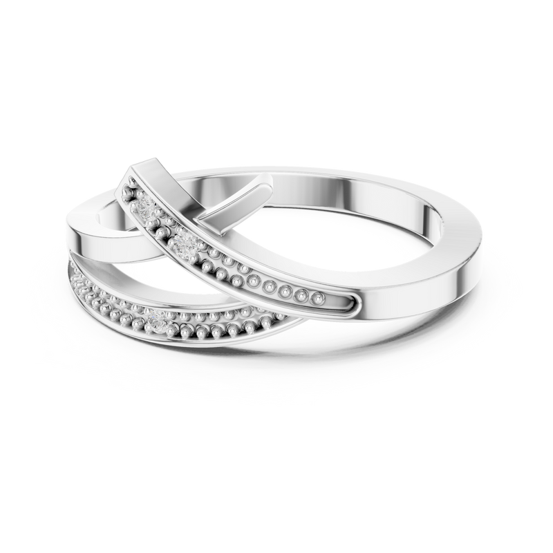 Ladies Ring DDLR-737@7 - White Gold - Image