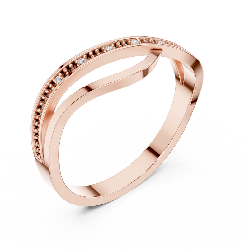 Ladies Ring DDLR-738@7 - Rose Gold - Image