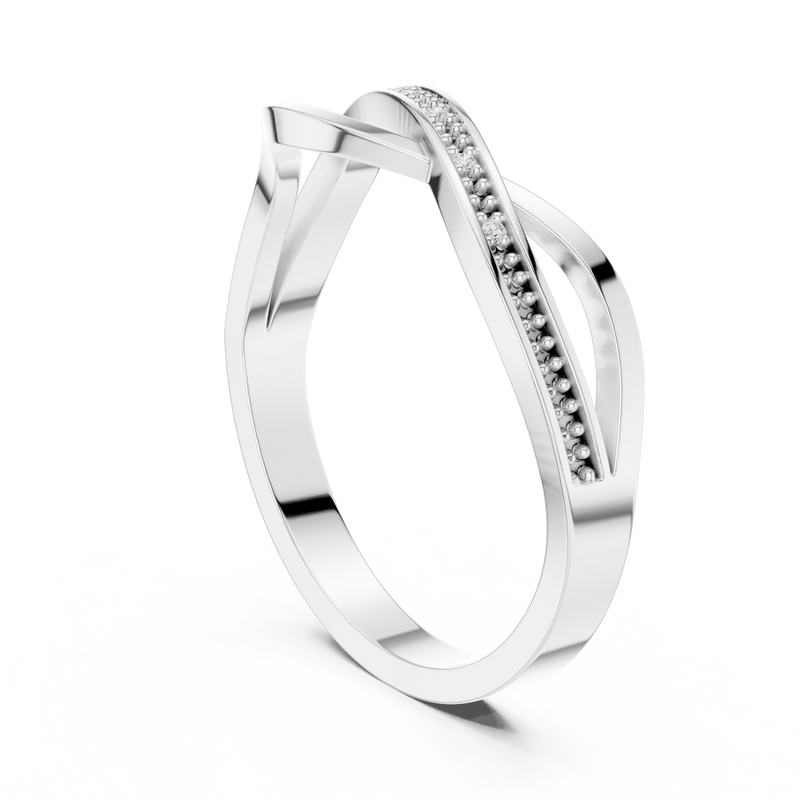 Ladies Ring DDLR-738@7 - White Gold - Image