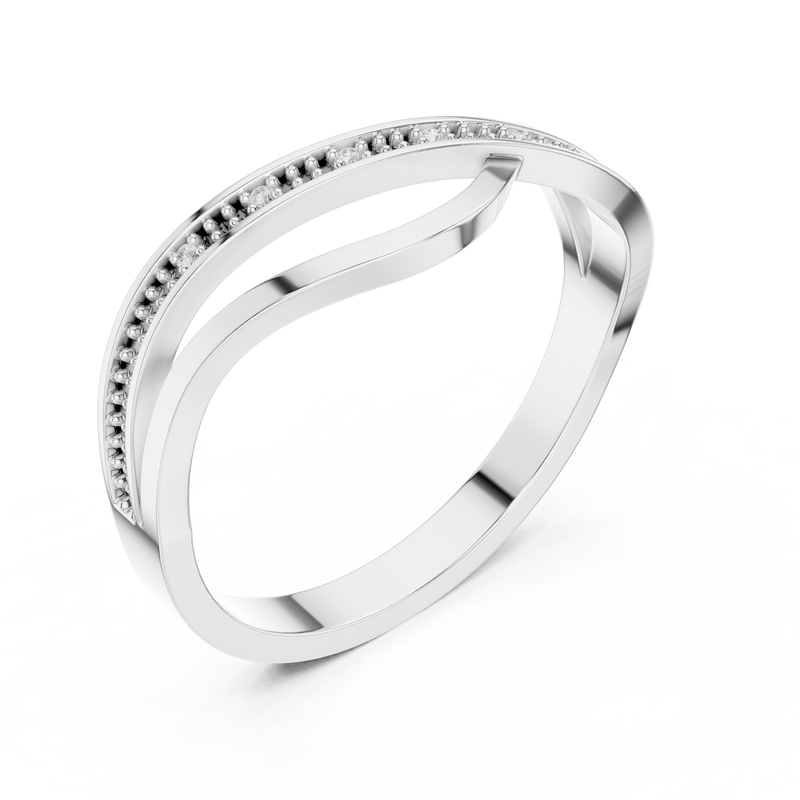 Ladies Ring DDLR-738@7 - White Gold - Image