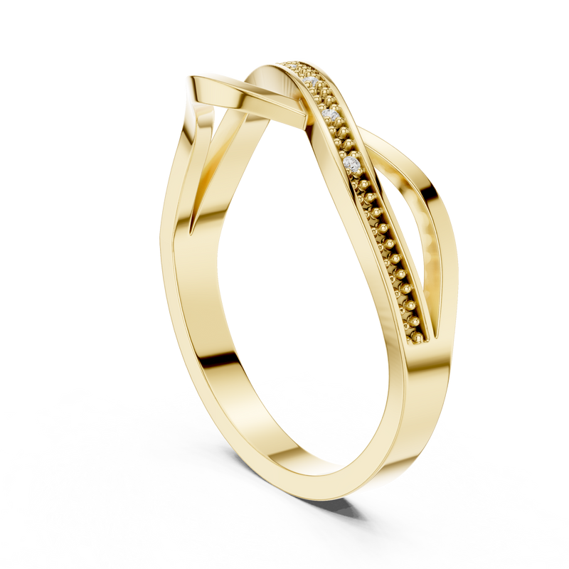 Ladies Ring DDLR-738@7 - Yellow Gold - Image