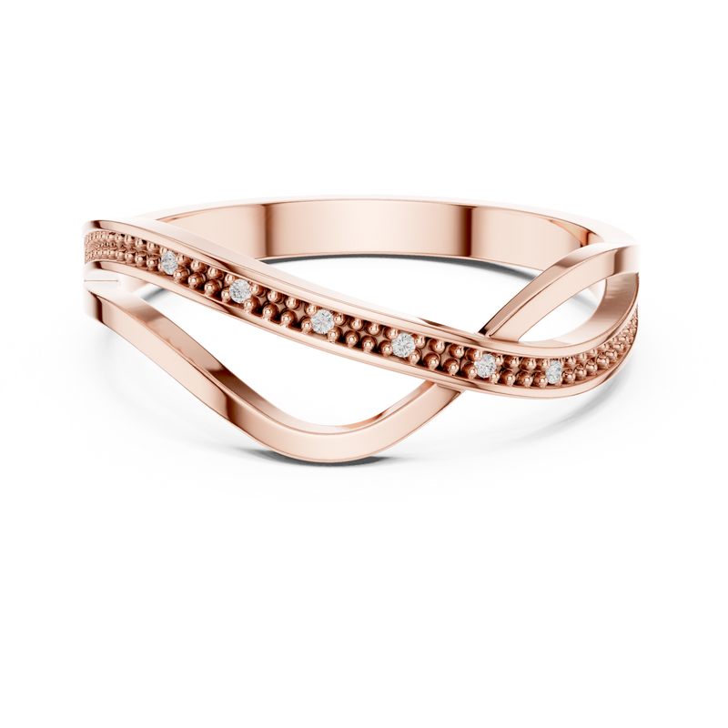Ladies Ring DDLR-738@7 - Rose Gold - Image