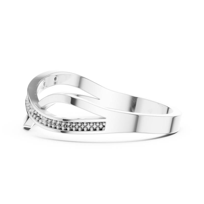 Ladies Ring DDLR-738@7 - White Gold - Image