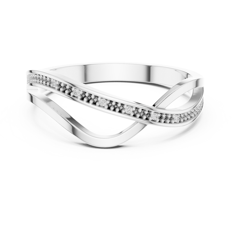 Ladies Ring DDLR-738@7 - White Gold - Image