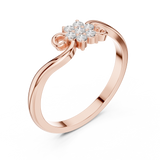Ladies Ring DDLR-739@7 - Rose Gold - Image